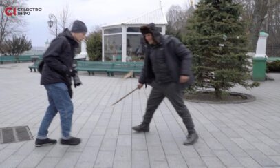 Зображення для публікації 'На журналістів «Слідства.Інфо» напали у Києво-Печерській лаврі через питання про війну'