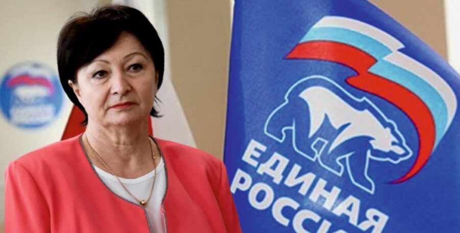 Зображення для публікації 'Колаборантка, яка переслідувала журналістів у Мелітополі, йде на вибори від «Єдиної Росії»'